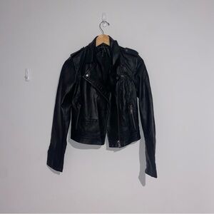 Aeropostale Midnight Black Faux Leather Jacket